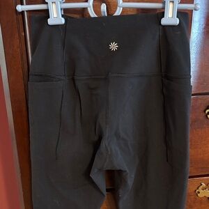 Black High-Waisted Leggings with Star Logo